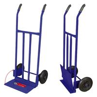 Chariot à main pliable industriel robuste à deux roues KY-502, chariot de transport portable en acier durable, capacité de 200 kg, verrouillable, pour entrepôt