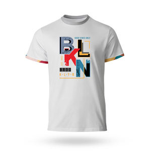 Camiseta de algodón informal para hombre con estampado de letras en negrita, cuello redondo, manga corta, ajuste cómodo, ropa de calle de verano para uso regular - Product Image 2