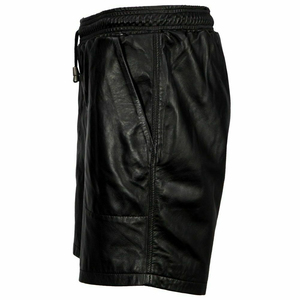 Pantalones cortos de cuero Retro para hombre a la moda con cordones elegantes y ropa de calle al por mayor OEM superventas - Product Image 4