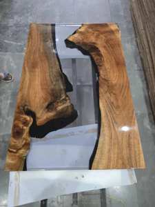 High Quality Custom Epoxy Resin Table Top for Hallway Interior Modern Sofa Center Natural <b>Wooden</b> <b>Slab</b> Furniture - Product Image 3