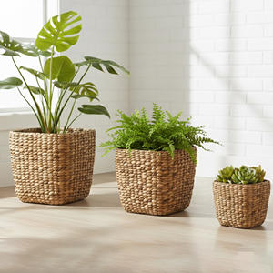 Pot de fleurs en jacinthe d'eau de qualité supérieure pour la décoration de jardin de Noël, prix bas, pots tressés - Product Image 6