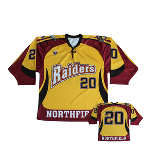 Camiseta de hockey sobre hielo personalizada poliéster de alta calidad diseño libre impresión sublimada logotipo bordado uniforme de hockey personalizado - Product Image 6
