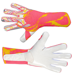 Guantes de portero de fútbol profesional cuero transpirable antideslizante gimnasio uso gancho ajustable y cierre de bucle niños adultos OEM - Product Image 4