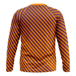 T-shirt de compression à manches longues pour homme 100 % coton, coupe ample, OEM, maillot de sport en polyester pour homme - Product Image 6