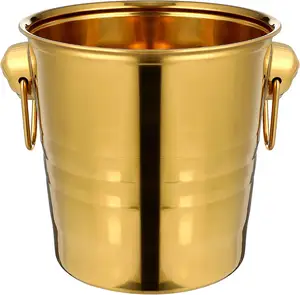金属冰桶不锈钢冰桶金色冷却器桶香槟葡萄酒饮料啤酒瓶家用派对容器