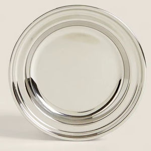 Vaisselle en acier inoxydable de qualité supérieure  Assiettes en acier inoxydable pour la restauration  Assiette en métal réutilisable et écologique - Product Image 1