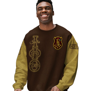Iota Phi Theta 1963 Chenille Patch Knit Sweater Greek Fraternity Pullover Acrílico Greek Life Apparel Ropa de invierno - Product Image 4