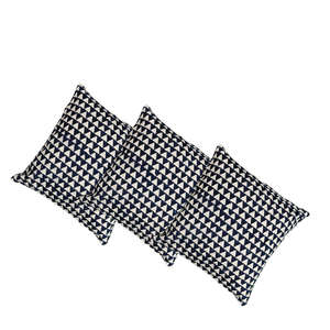 Set 3 Modern Geometric Digital Print Cushion Covers 16x16 Black <b>White</b> Triangle Pattern Throw Pillow Covers for Home High Square - Product Image 1