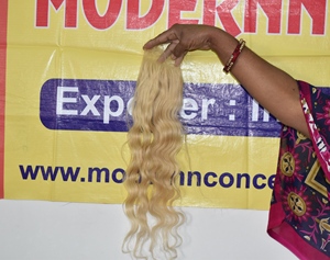 Camboyano Rubio Natural Bodywave Venta al por mayor 4*4 Cierre Extensiones de cabello virgen Trenzado de cabello humano natural crudo - Product Image 4