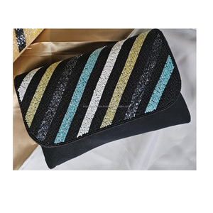Indien élégant Boho broderie pochette sac de messager pour les femmes à la main perlé soirée Shopping fête épaule grande capacité - Product Image 6
