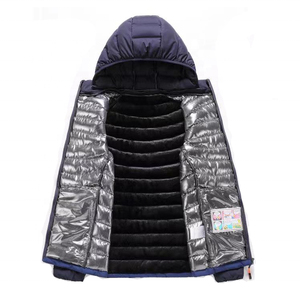 Venta al por mayor en stock urbano al aire libre grueso abajo chaqueta de invierno impermeable cortavientos abrigo negro chaqueta de hombre - Product Image 2