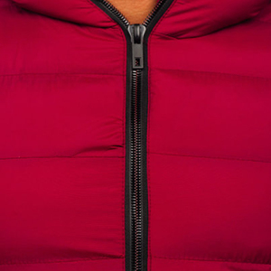 Chaleco sin mangas con cuello levantado y cremallera para invierno con logotipo personalizado, chalecos acolchados de algodón para hombre, ropa de calle de servicio OEM - Product Image 5