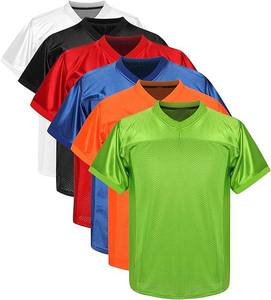 Uniforme de polo de malla estampado de manga corta de camiseta de fútbol americano - Product Image 1