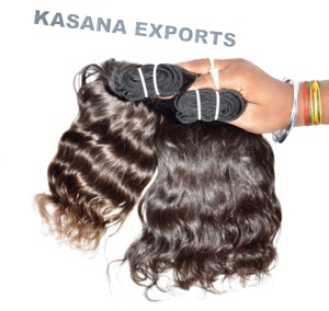 Cheveux humains vierges non traités, alignés sur les cuticules, ondulés, vietnamiens, en gros, pour femmes noires, tissage à double trame, vague profonde, machine - Product Image 2