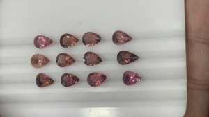 Turmalina Rubelita Natural al por Mayor, Corte Pera, Calibrada, Piedras Sueltas Semipreciosas Rosas para la Elaboración de Joyería Fina - Product Image 4