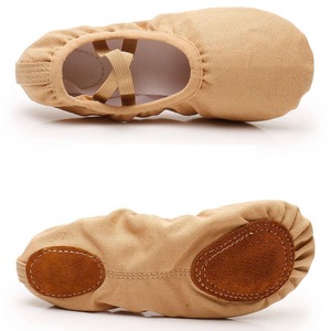 Cómodos zapatos de baile de entrenamiento de alta calidad con media suela suave de Ballet, zapatos de baile de cinco agujeros a bajo precio - Product Image 2