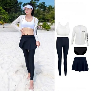 ชุดว่ายน้ำเล่นเซิร์ฟแขนยาวมีซิปชุดว่ายน้ำคู่ชุดแรชการ์ดและกางเกงขายาวสำหรับกีฬาทางน้ำ - Product Image 2