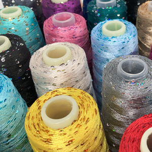 Linea di tessitura per macchine per maglieria a mano in filato di <span class=keywords><strong>cotone</strong></span> con perline in filato di paillettes piccole da 60G - Product Image 1