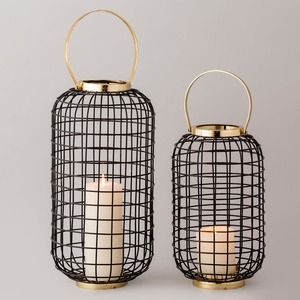 Available High Quality Round Candle Jar for Home & Hotel Decoration New Design Best Price Metal Candle <b>Lantern</b> - Product Image 1