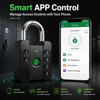 Cadenas intelligent à empreinte digitale MQQ 500 avec clé à code et déverrouillage par application, serrure de sécurité sans clé Bluetooth pour porte, casier, bagages, vélo