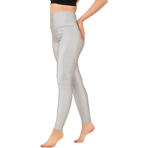 Mallas de Yoga de cintura alta con logotipo personalizado, pantalones ajustados para mujer, mallas deportivas para correr, pantalones de yoga con cintura elástica - Product Image 1