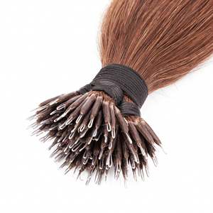 Extensiones de Cabello Remy con Anillo Nano, 28 Pulgadas, Ondulado Profundo # 30 Cobre Mediano - Product Image 4