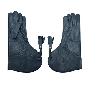 100% Gants de fauconnerie en cuir de vachette Accessoires de chasse personnalisés avec logo de broderie d'aigle et conception de piège à animaux Hawk - Product Image 1
