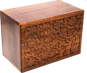 Urna de madera de recuerdo hecha a mano para cenizas, urnas grandes para cenizas humanas, ataúd pensativo y conmemorativo decorativo, tributo perfecto - Product Image 6