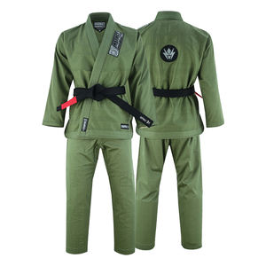 ชุดกีฬาบราซิลเลียนยิวยิตสูสีเขียวมะกอกสั่งทำขายส่ง ดีไซน์ใหม่ ชุดยูนิฟอร์ม MMA ผ้าฝ้าย แบรนด์ส่วนตัว สำหรับผู้ใหญ่ - Product Image 1