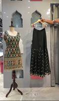 Conjunto Sharara Negro Elegante para Mujer de Antra Lifestyle, Salwar de Primera Calidad, Protección Solar, Ideal para Fiestas, Sin Arrugas, Tela Sintética Resistente