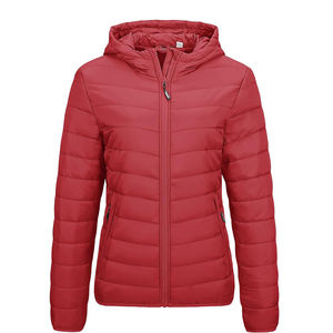 2025 otoño e invierno abrigo largo de cuero con capucha tamaño europeo chaquetas cálidas bombardero chaquetas acolchadas para mujeres - Product Image 1