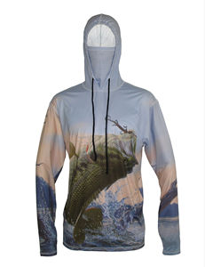 Sudadera con Capucha de Pesca para Hombre con Protección UV, Tela de Secado Rápido, Manga Larga y Protección UV UPF 50+ para Clima Cálido - Product Image 1