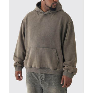 Basics Sweat à capuche pour homme de qualité supérieure, délavé à l'acide, en coton d'hiver, grande taille, motif 3D, logo brodé, sweats à capuche ODM - Product Image 5