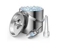 Seau à glace unique personnalisable en acier inoxydable avec poignée pour bar à domicile fêtes en plein air pour refroidisseur de champagne