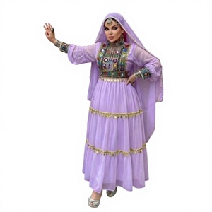 Premium Quality Afghan Kuchi Dress for Women Wedding Party Wear <b>Modest</b> Style Zipper Button Lace Washable Decoration - Product Image 1