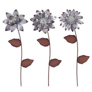 Piquets de jardin en métal pour décoration extérieure ajoutant des accents colorés aux bordures de jardin et aux zones de parterres de fleurs - Product Image 1