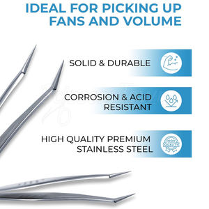 Pinzas de aislamiento de pestañas con acero inoxidable no magnético y revestimiento antideslizante - Product Image 3