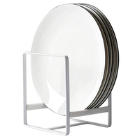 Support de vaisselle en fer forgé vintage en forme de cœur, type sur pied, finition blanche, durable, multifonctionnel, non pliable