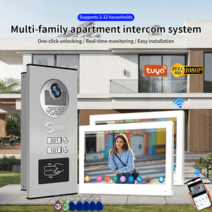 Système de vidéophone de porte avec caméra Anjielo Smart Home 1080P Tuya, système de sonnette avec écran tactile, construction en métal - Product Image 2