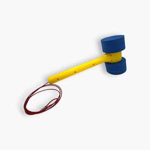 Marteau d'arcade à double tête plate bleu, tête en mousse éponge haute densité, manche en plastique, livraison gratuite pour jouet de martelage et de battage - Product Image 2