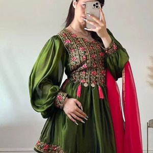 Ropa tradicional hecha a mano vestido afgano de alta calidad mejor Material afgano Vintage vestidos de mujer 0713 - Product Image 5