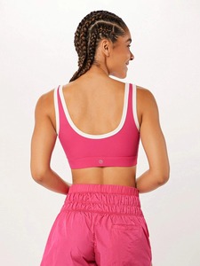 Sujetador deportivo de diseño personalizado para mujer, ropa de entrenamiento de gimnasio de Color sólido, Sujetador deportivo para mujer - Product Image 3