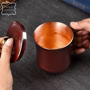 Tasse à thé en cuivre pur 100% tasses à café de haute qualité gobelet pour café et thé - Product Image 4