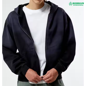 Sweat-shirts à fermeture éclair unisexes grande taille 100% coton, tendance, élégants, séchage rapide, respirants, en molleton/tissu éponge français, confortables, tissu doux - Product Image 5