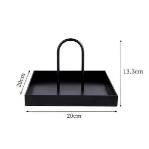 Bandeja Organizadora Decorativa de Metal con Asa para Hogar, Hotel, Baño, Almacenamiento en Mostrador de Tocador, Exhibición, Duradera, de Primera Calidad - Product Image 6
