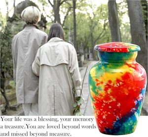 Handmade Mosaic Aluminium and Glass Cremation <b>Urn</b> <b>Large</b> Adult Size Burial Hand Applied Individual Tiles Unique for Funerals - Product Image 6