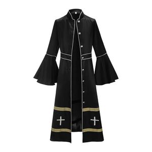 Robe de père pour prêtres Conception de logo personnalisé Soutane conçue avec des détails élégants de coupe classique - Product Image 6
