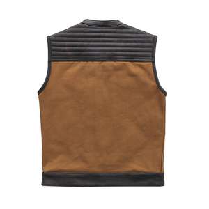 Gilet de moto en cuir de vachette d'hiver personnalisé pour hommes de haute qualité en plein air en cuir Top Logo respirant imperméable gilet de sport pour les motards - Product Image 6