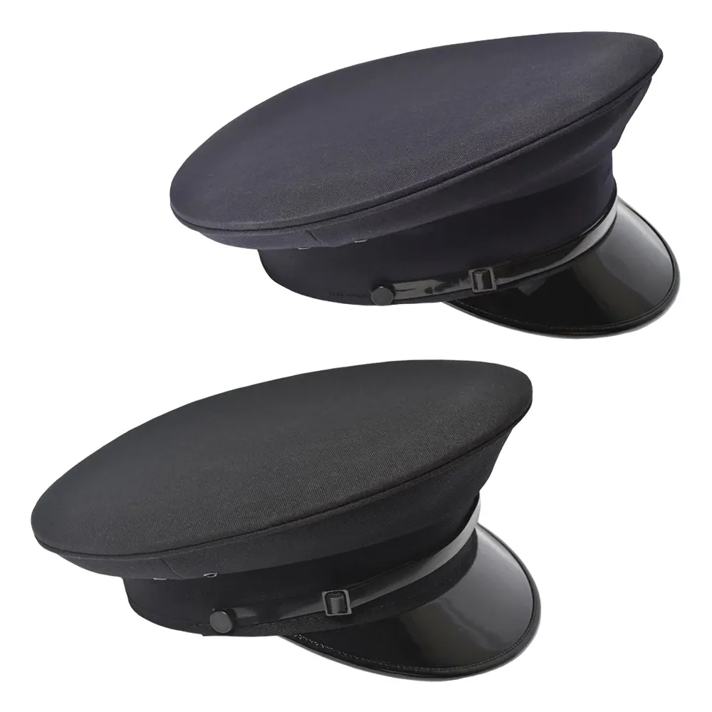 Fabricantes al por mayor Ventas a largo plazo de sombrero de capitán negro clásico yate NAVY HAT Gorra de seguridad de alta calidad