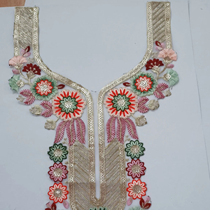 Patchs de col brodés au point de contraste lumineux de bricolage élégants pour des projets de mode créatifs - Product Image 1